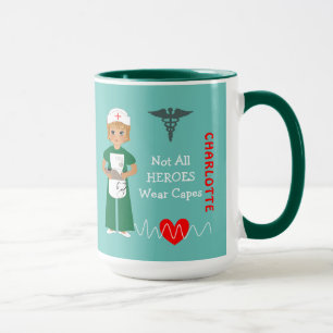 Caneca Enfermeira hospitalar personalizada Obrigado Aprec