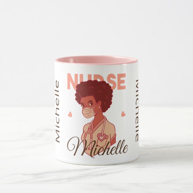 Caneca Enfermeira Mulher de Cor (Centro)