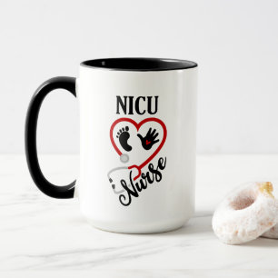 Caneca Enfermeira NICU fofa adicionar monograma