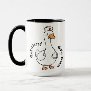 Caneca Enfermeira Pata Divertida Ganso Tolo Registrada As