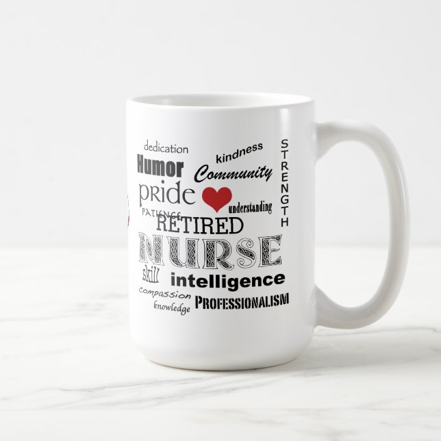 Caneca Enfermeira Pride-Attributes/RETIRED+Estetoscópio (Direita)