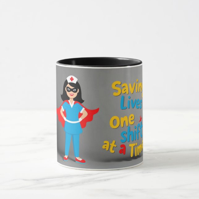 Caneca "Enfermeira super-herói" Mug a um preço especial (Centro)