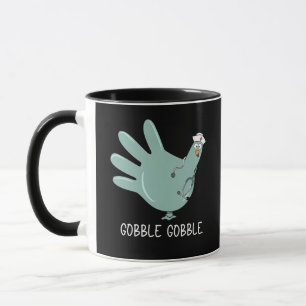 Caneca Enfermeira Turquia Gobble Squad ER Enfermeira Ação