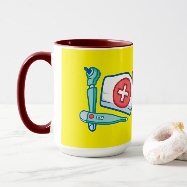 Caneca Enfermeira Vida de Amor (Com Donut)