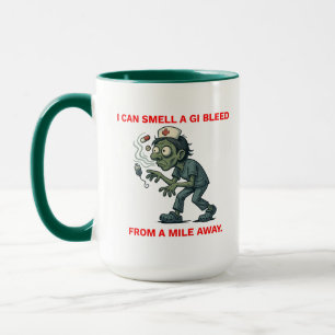 Caneca Enfermeira Zombie IG Camisa Escamuflada - Humor Pr