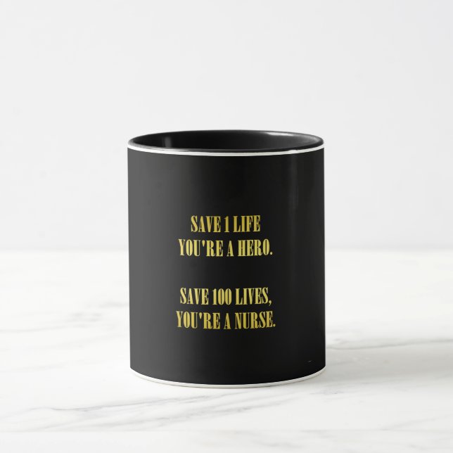 Caneca Enfermeiras Engraçadas Salvam Vidas Piada (Centro)