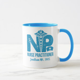 Caneca Enfermeiro Personalizado Café Azul