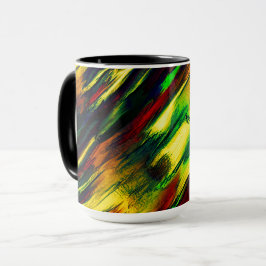 Caneca Enferrado de vermelho a amarelo, um pouco verde