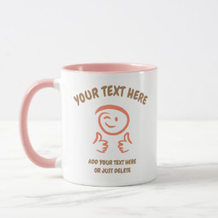 Caneca Enganando Emoji Enfrentando Dois polegares Para Ci