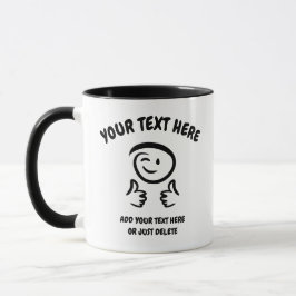 Caneca Enganando Emoji Enfrentando Dois polegares Para Ci