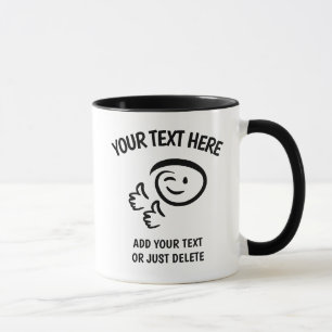 Caneca Enganando Emoji Enfrentando Dois polegares Para Ci