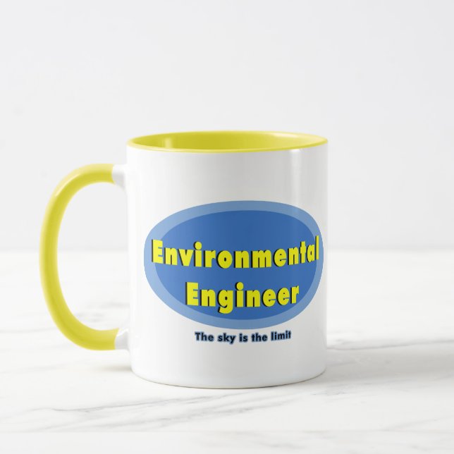 Caneca Engenheiro Ambiental Oval Azul (Esquerda)