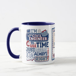Caneca Engenheiro Civil Engraçado Sempre Certo