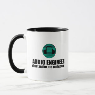Caneca Engenheiro de Som Engraçado Diz Engenharia de Áudi