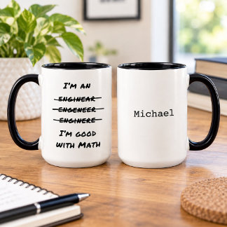 Caneca Engenheiro engraçado amante da matemática humor de