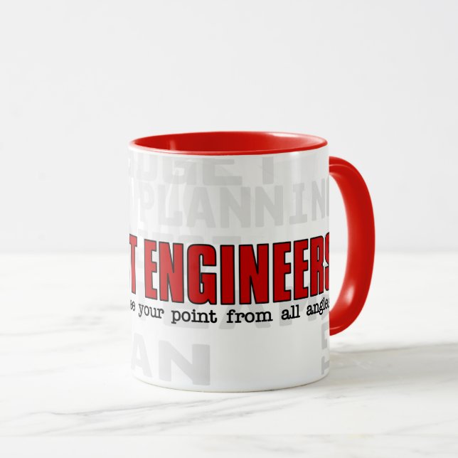 Caneca Engenheiro Funny Project Management com Nome (Frente Esquerda)