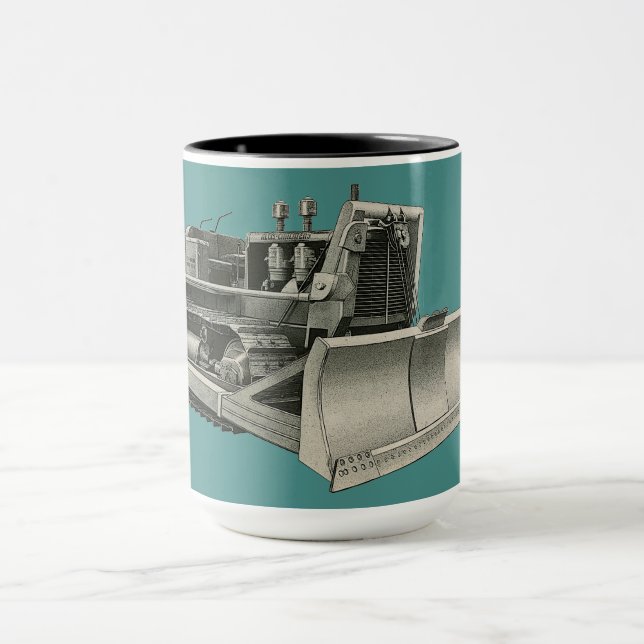 Caneca Engenheiro OPERACIONAL VINTAGE BULLDOZER PERSONALI (Centro)