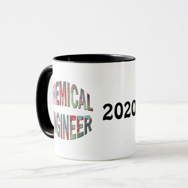 Caneca Engenheiro químico colorido (Frente Esquerda)