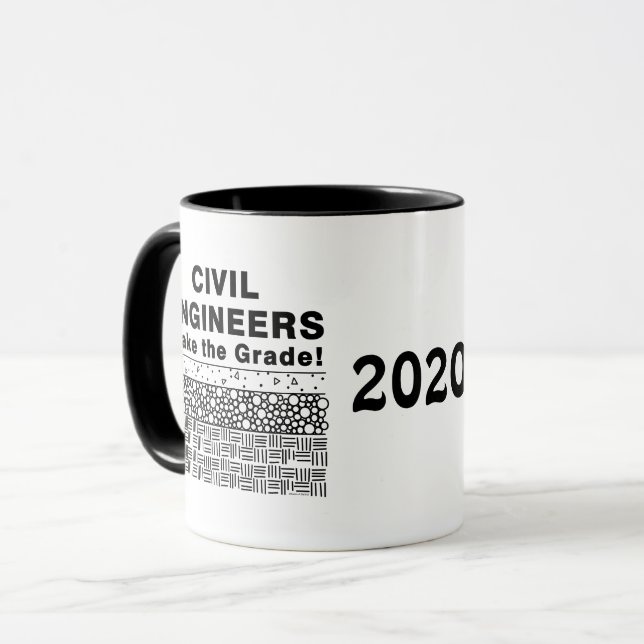 Caneca Engenheiros Civis Fazem O Nível (Frente Esquerda)