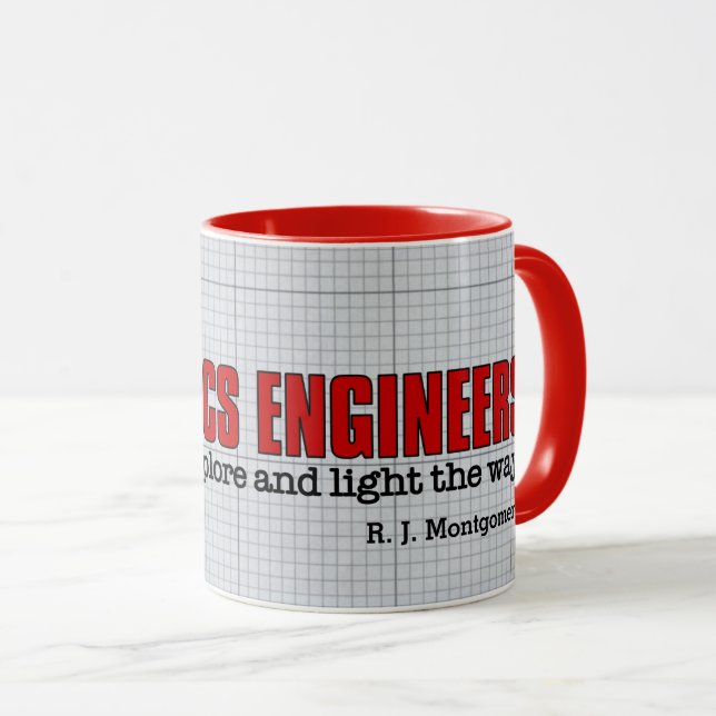 Caneca Engenheiros Fotônicos Engraçados acendem com o nom (Frente Esquerda)