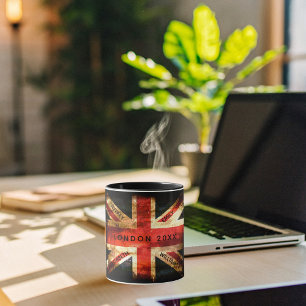 Caneca England flag London viagem férias 4 nomes