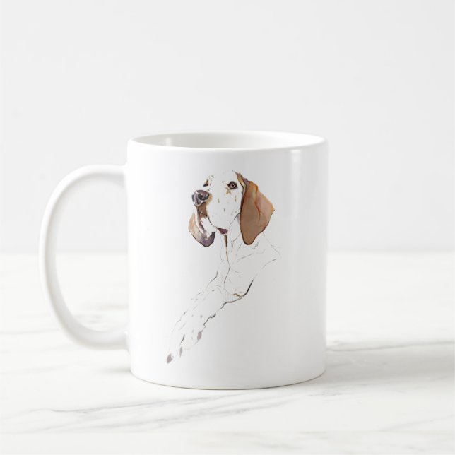 Caneca English Pointer – Caneca de Café para Mãe d (Esquerda)
