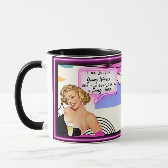 Caneca Engraçada Café Presente Melhor Amiga "Jovem (Esquerda)