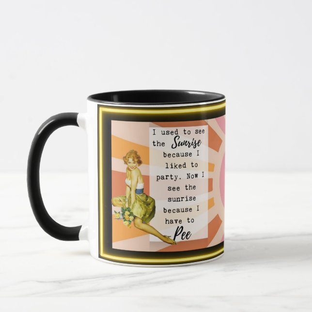 Caneca Engraçada Café Presente Melhor Amiga "Nasce (Esquerda)