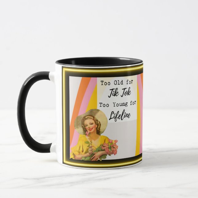 Caneca Engraçada Café Presente Melhor Amiga "Tik T (Esquerda)