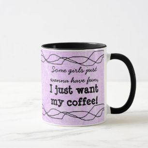 Caneca Engraçada Coffee Púrpura Mug de Mulher