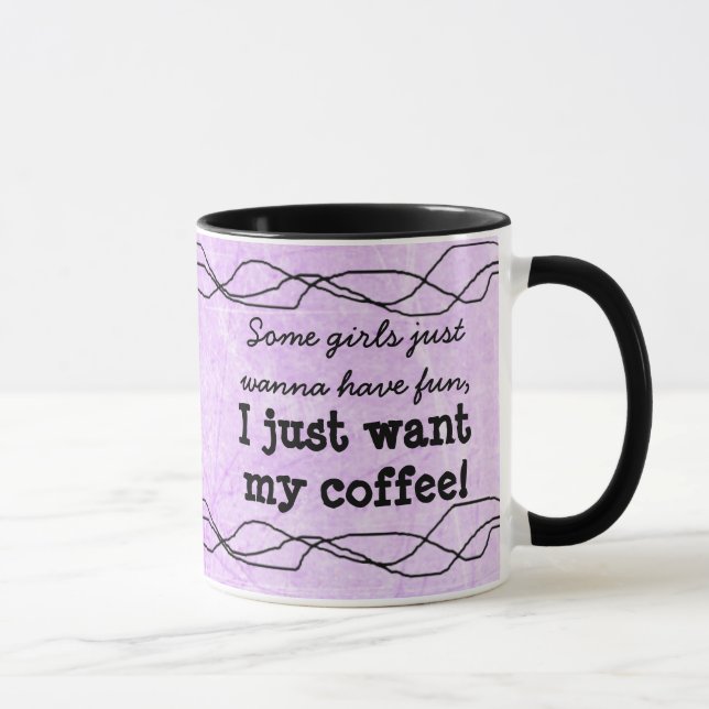 Caneca Engraçada Coffee Púrpura Mug de Mulher (Direita)