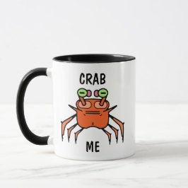 Caneca engraçada com caranguejo rabugento