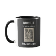 Caneca engraçada com tema de literatura de Shakesp