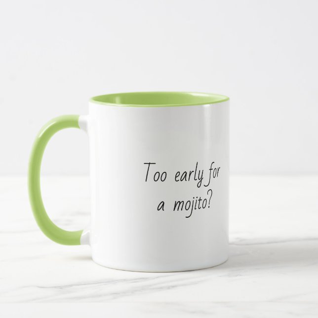 Caneca Engraçada Cotação Trendy Gift Café Mug Mojito Verd (Esquerda)