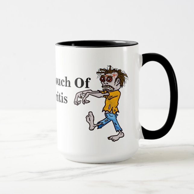 Caneca engraçada da artrite do zombi (Direita)