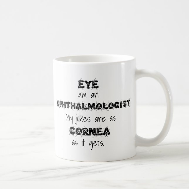 Caneca engraçada da chalaça do oftalmologista (Direita)