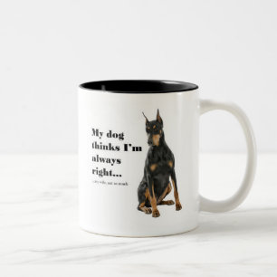 Caneca engraçada da esposa do Doberman v