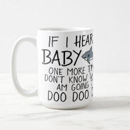 Caneca engraçada da mamã do tubarão do bebê