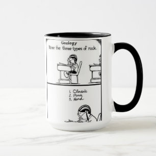 Caneca engraçada da rocha da geologia