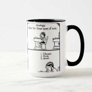 Caneca engraçada da rocha da geologia