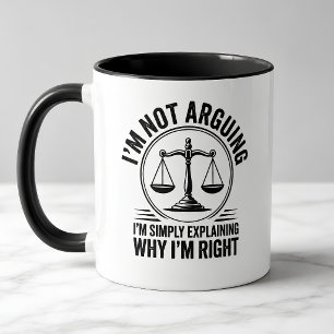 Caneca Engraçada de Advogado Não Estou Discutindo