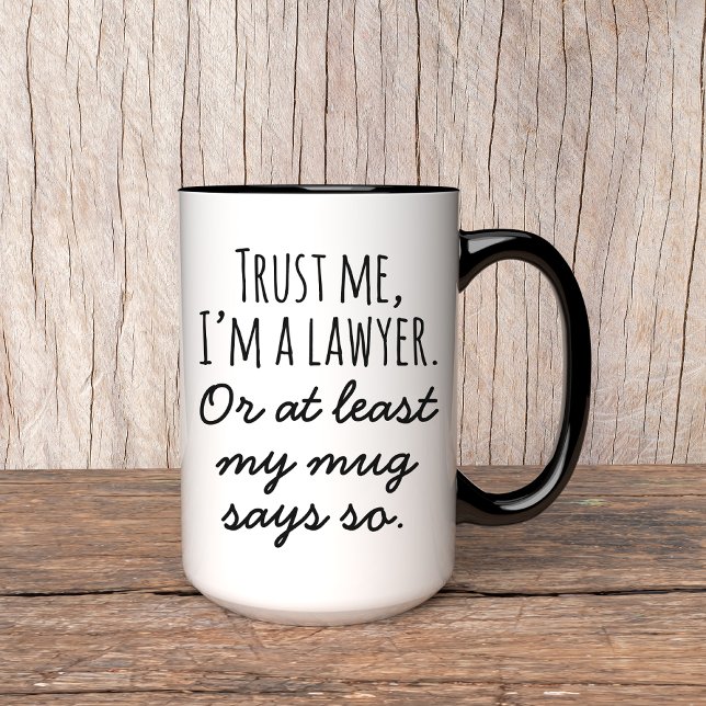 Caneca Engraçada de Advogado para Escritórios de A (lawyer mug, trust me mug, legal humor mug, lawyer gift, mug for lawyers, law student gift, legal mug)