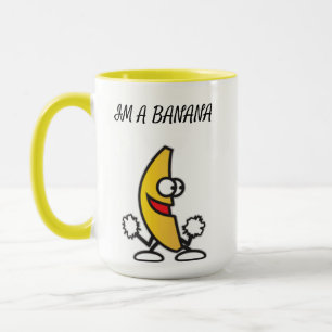 caneca engraçada de banana meme