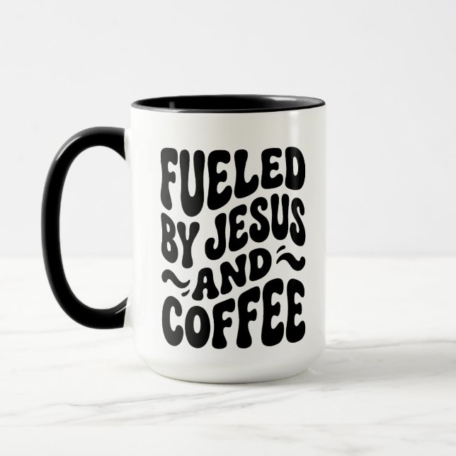 Caneca engraçada de Jesus, presente de café religi (Esquerda)