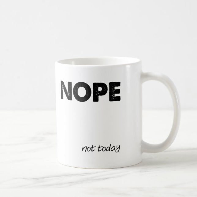 Caneca engraçada de Nope (Direita)