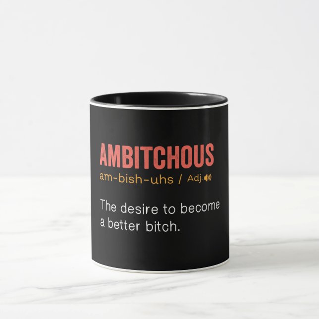 Caneca Engraçada Definição Ambitchosa (Centro)