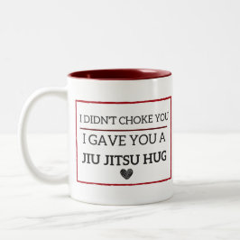 Caneca engraçada do abraço de Jiu Jitsu