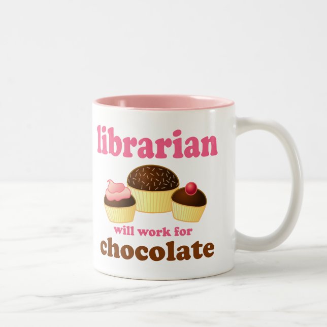 Caneca engraçada do bibliotecário (Direita)