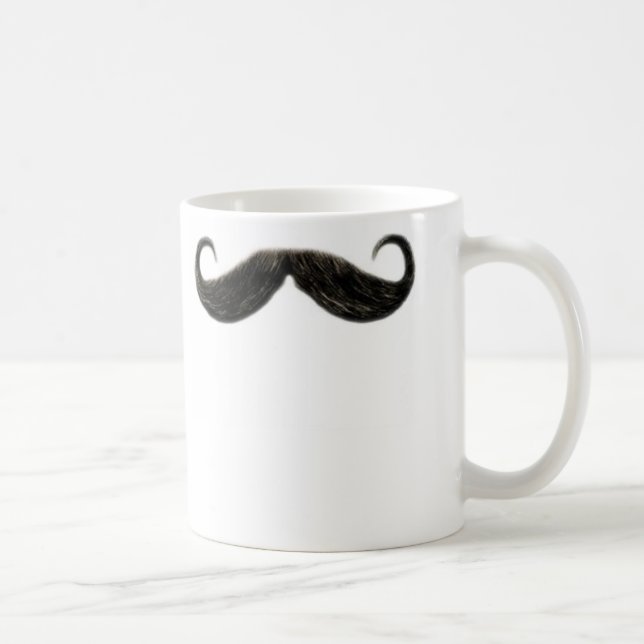 caneca engraçada do bigode (Direita)