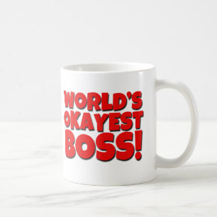 Caneca engraçada do chefe do Okayest do mundo